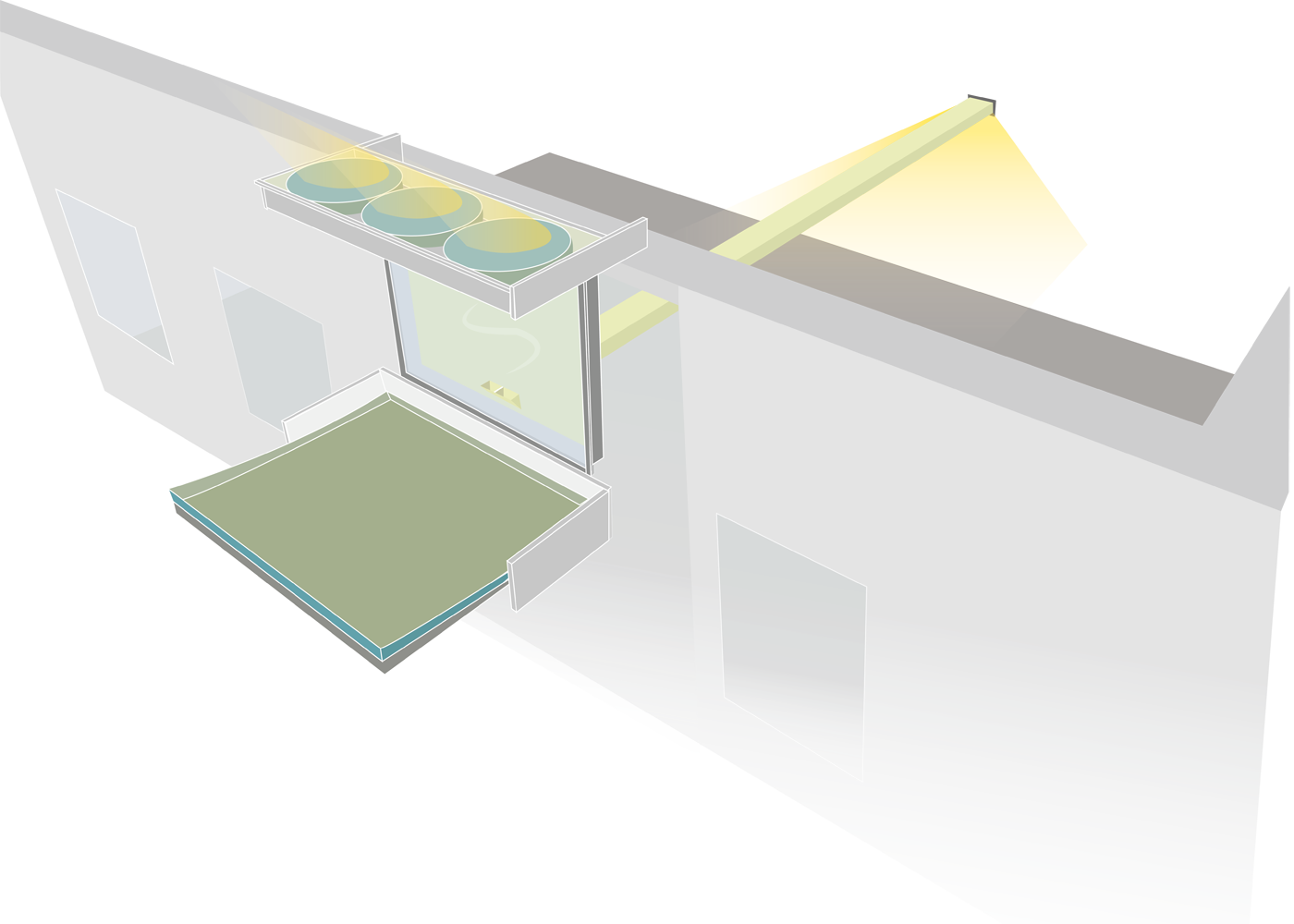 Sun clearance lighting systems